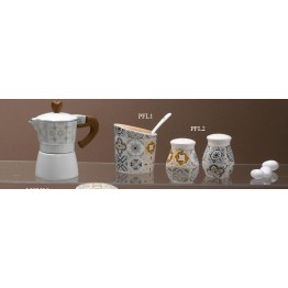 Bomboniera sale e pepe in ceramica fantasia